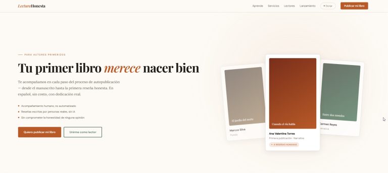 Hoy en LecturaHonesta: el proyecto ya tiene forma!